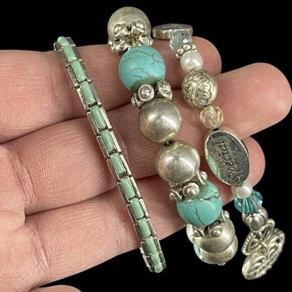 Charm Bracelets & Purple Gemstone Necklace Jewelry Set - Picture 1 of 7